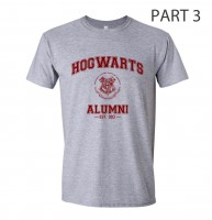 Part 3 Hogwarts Alumni Heather Grey Men T Shirt size to 2XL tee